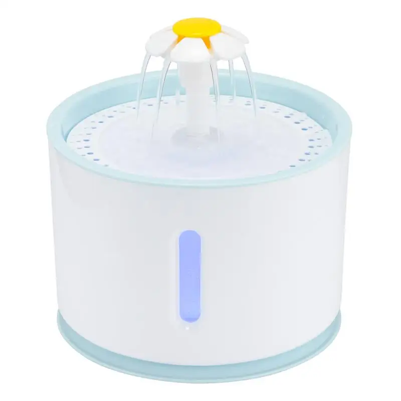 Water Fountain Автоматический фонтан для воды для домашних животных, кошек, светодиодный, электрический USB, для собак, кошек, домашних животных, бесшумная поилка, питатель, миска, 2.4л, питательный фонтан для домашних животных, диспенсер - Цвет: Water Fountain
