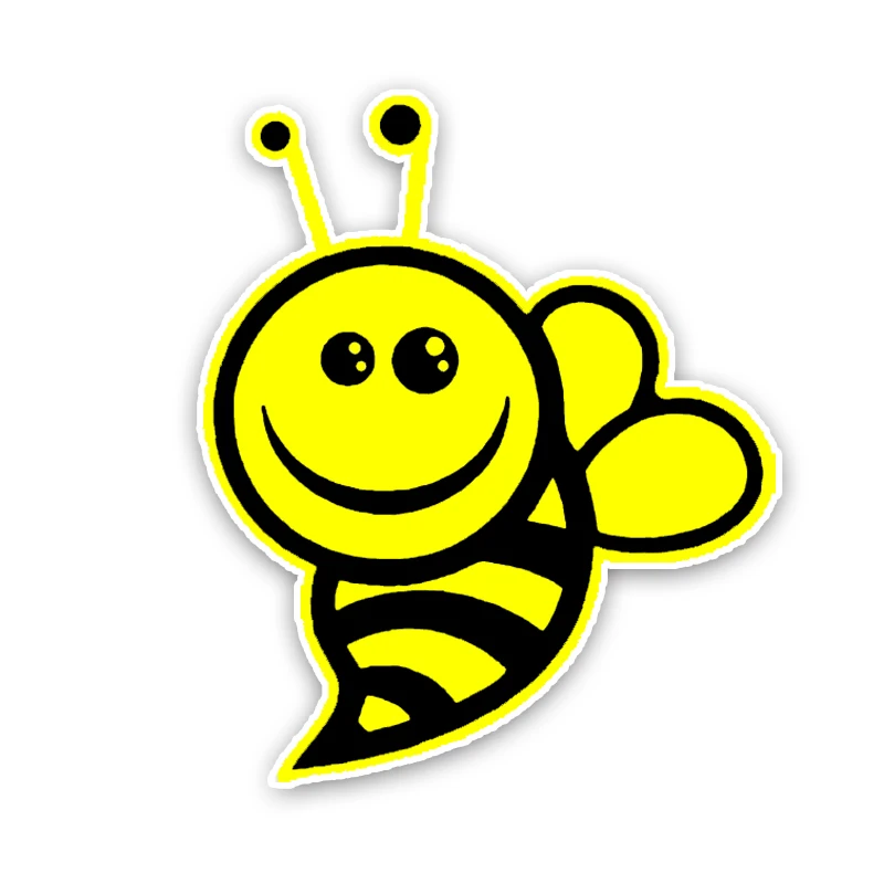

YJZT 11.2CM13.4CM Fashion Lovely Bees Colored PVC Car Sticker Bumper Window Graphic Decoration C1-5172