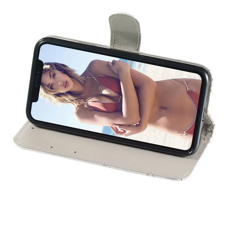 Роскошный чехол книжка с 3D видением для iPhone X XS XR Max Book Style Phone Чехол 5 5S SE 6 6s 7 8