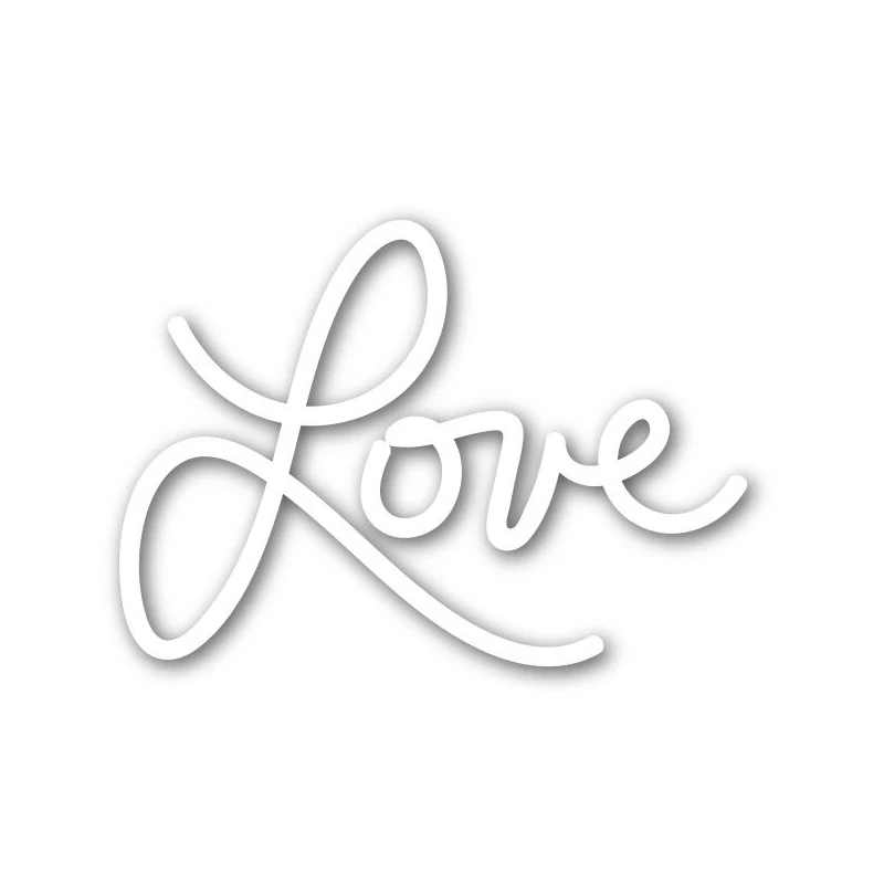 Love Различные дневники слова шаблон металлические Вырубные штампы Трафаретный Скрапбукинг штампы Тиснение Ручной Работы Бумажные карты DIY Шаблоны - Цвет: Love