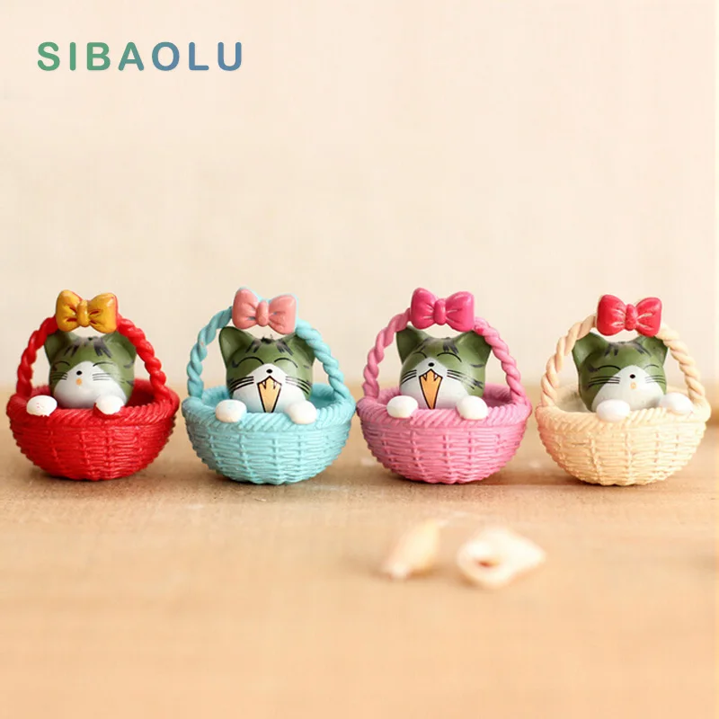 Милая фигурка кошки десерта для суши Kawaii миниатюрное домашнее украшение