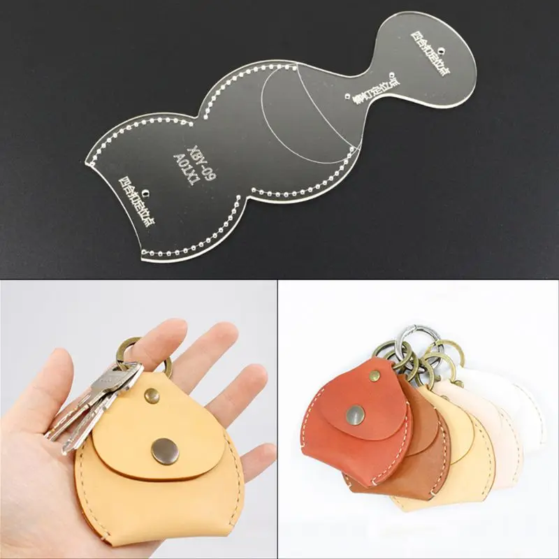 Акриловый прозрачный инструмент сделай сам кожаный мини кошелек шаблон форма