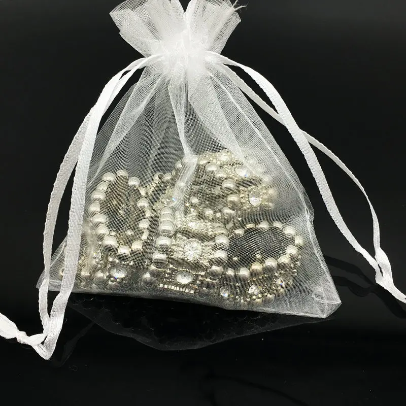 

Free Shipping Wholesale 100pcs 10x12cm Drawstring Organza Pouch Bag/jewelry Bag,christmas/wedding Bag
