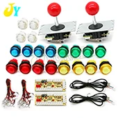 Mixed colors MAME Arcade DIY светодиодный комплект с нулевой задержкой USB энкодер для ПК аркадные игры 8 способ джойстик 5 в светодиодный с подсветкой кнопки - Цвет: Mixed colors