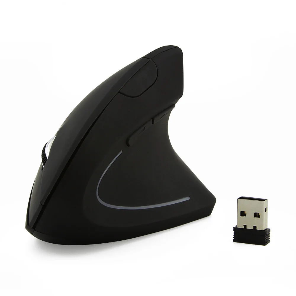 Only Black Mouse CHYI эргономичная Вертикальная мышь беспроводная 1600 dpi оптическая компьютерная Mause 5D игровая мышь с подставкой для запястья комплект коврика для мыши для геймера PC - Цвет: Only Black Mouse