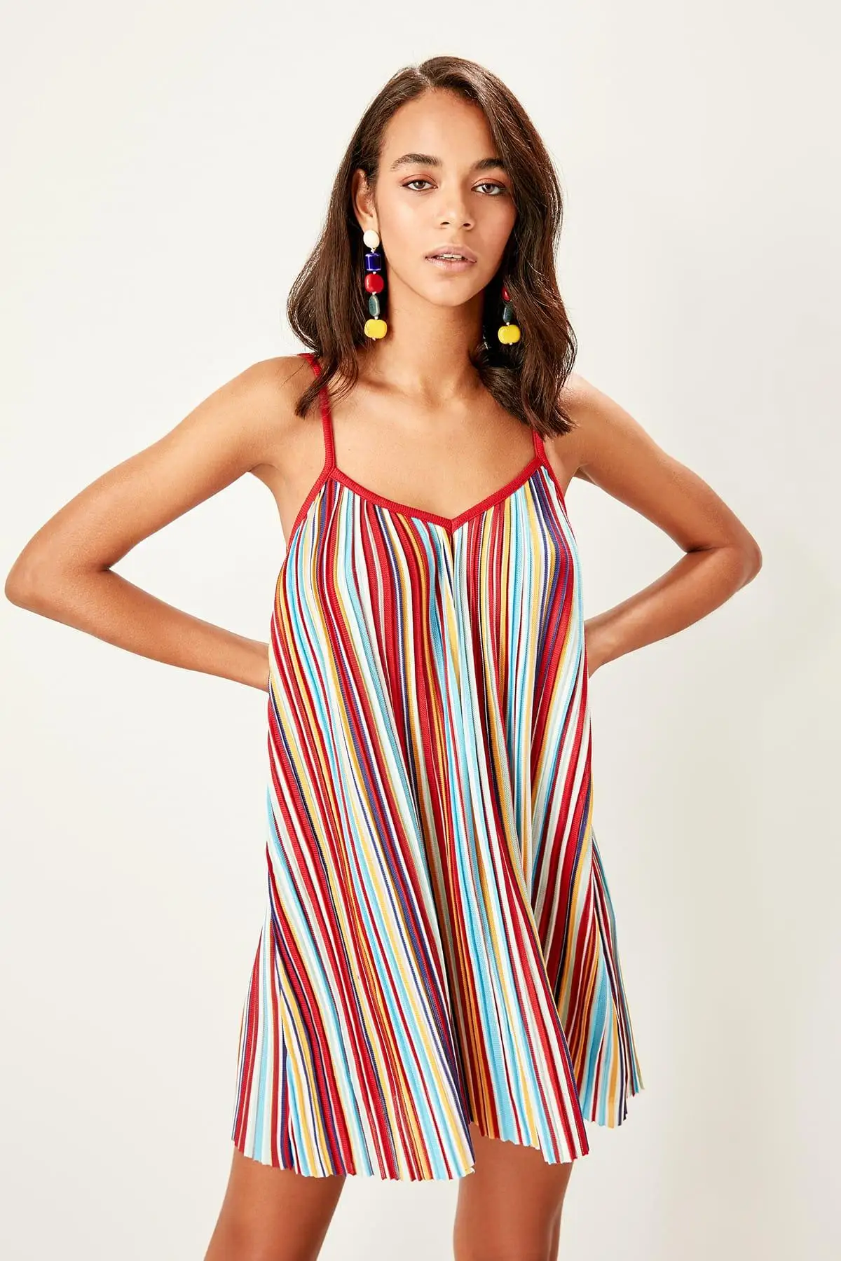Trendyol Multicolour Stripe Beach Dress TBESS19EL0022 | Женская одежда