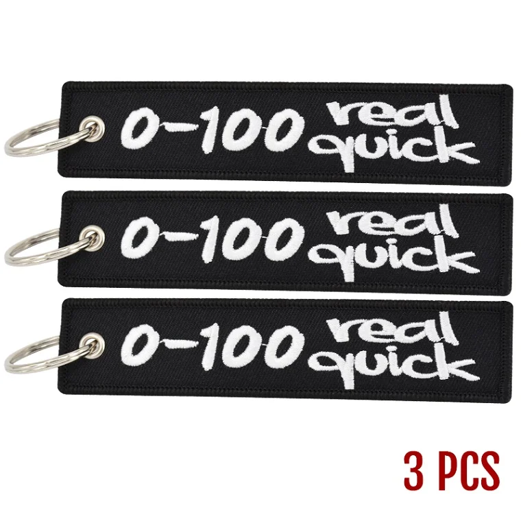 0 100 REAL QUICK 3 шт./партия Chaveiro Para Carr брелок для ключей, oem ювелирные изделия вышивка пилота, ключ кольцо цепи авиации цепочка для ключей подарок Этикетка лейбл, Chaveiros Atacado - Цвет: 0 100 REAL QUICK