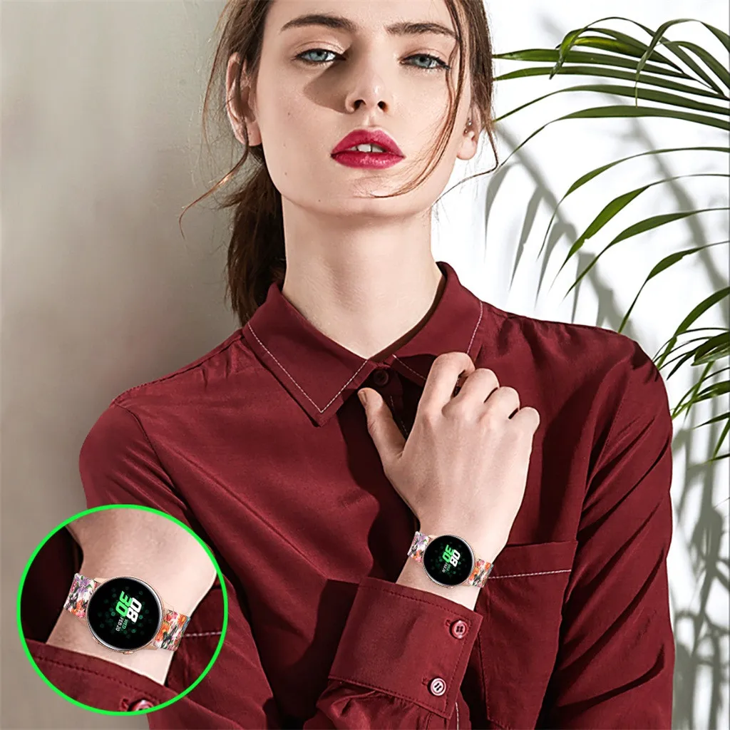 Силиконовый ремешок для часов сменный Samsung Galaxy Watch 42 мм/Активный 40 мм Correa de reloj intelig