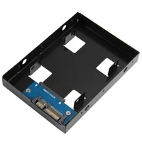aluminum 2 5 to 3 5 sata hard disk drive converter caddy tray cage hot swap plug hdd ssd mounting bracket kit