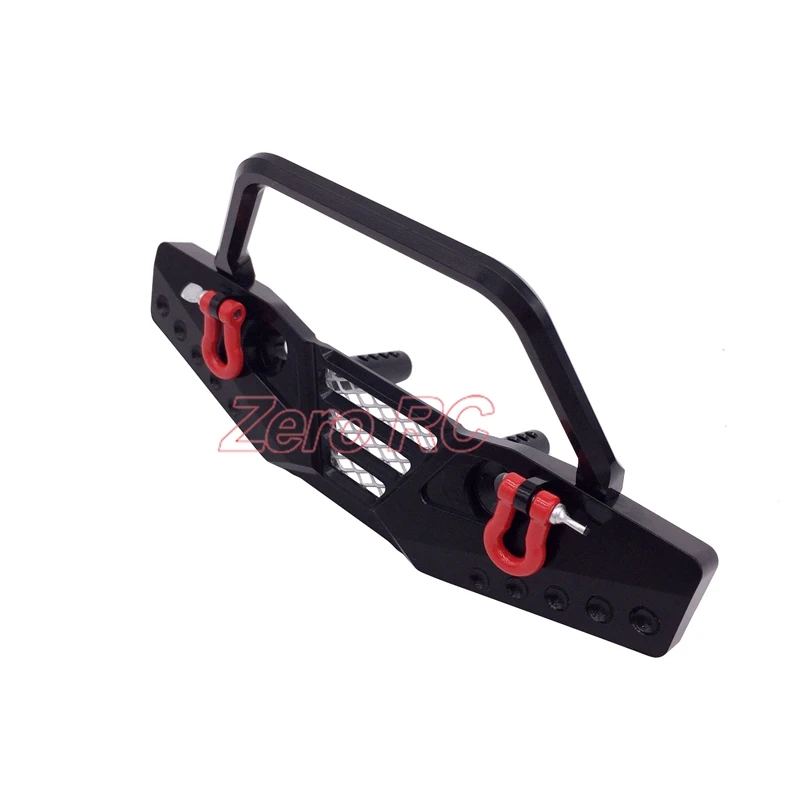 1/10 RC автомобиль осевой SCX10 алюминиевый передний бампер бык нос с скобами (черный)