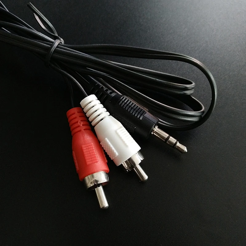 3 9 ФУТА 5 мм штекер двойной 2 RCA Мужской кабель стерео ПК аудио сплиттер Aux к кабели 1