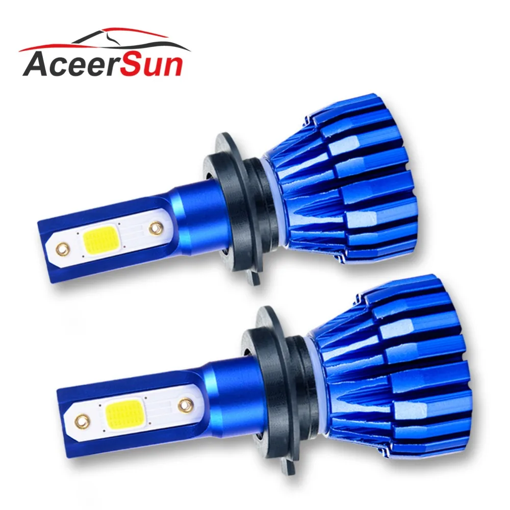 Aceersun светодиодный ные Автомобильные противотуманные фары 4300K 12V COB Чип IP67 H1 H3 H7 H11