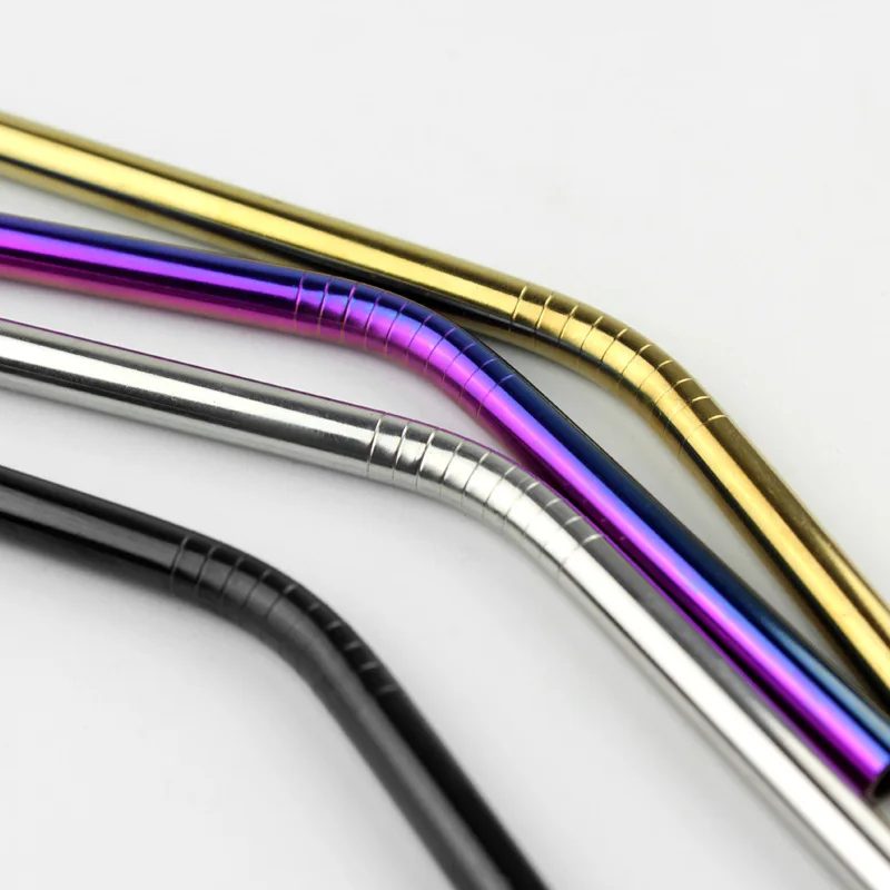 100 шт соломинки из нержавеющей стали пузырьковый чай Диаметр многоразовые для