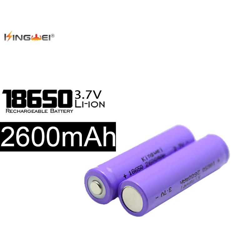 

Kingwei 10 шт./лот 2600 мАч перезаряжаемая литиевая батарея 3,7 в батарея для электронной сигареты фонарика портативное зарядное устройство лазерн...