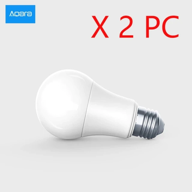 2 pcs Aqara 9W E27 2700 K-6500 K 806lum умный светодиодный светильник белого цвета для работы с домашним комплектом и приложением MIjia - Цвет: 2 pcs