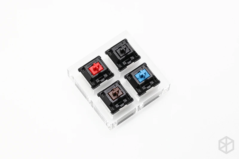 AT Cherry 4 switch Переключатель тестер с акриловым основанием Вишневый kailh outemu ttc ysa greetech otm Красный Синий Коричневый Черный Зеленый Оранжевый rgb pro скорость тяжелый - Цвет: AT Cherry 4 switch