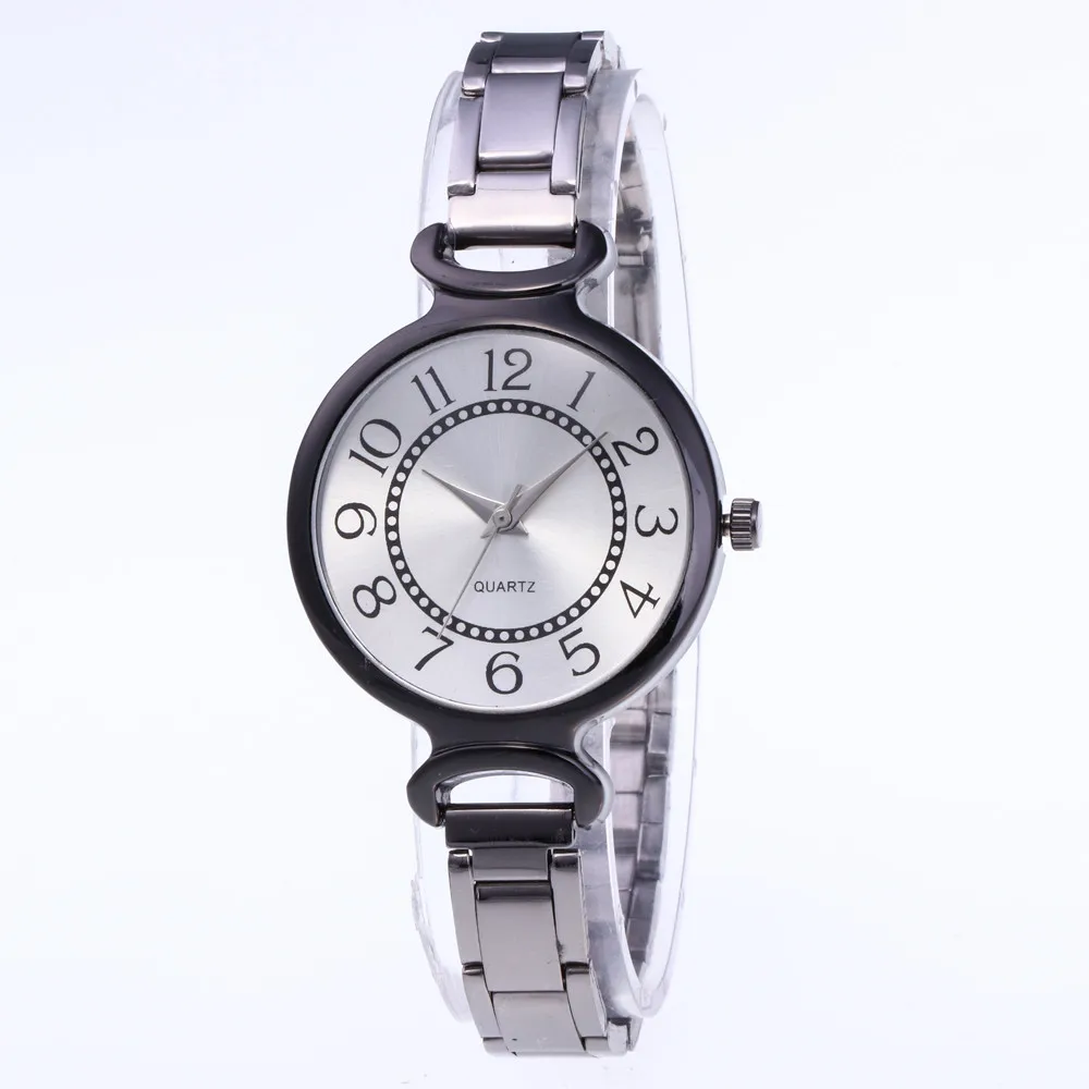 Женские Модные кварцевые наручные часы из нержавеющей стали Reloj hombre с цифровым