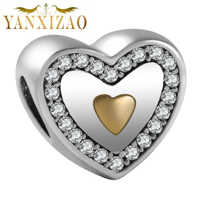 GW116 Серия Love для изготовления украшений вручную цветы diy Бусины Подходят pulseira pandora Браслет Подвески Серебро 925 berloque - Цвет: GW116
