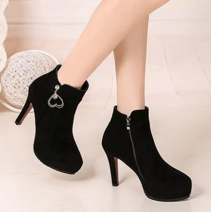 XDA новые пикантные сапоги Для женщин удобные зимние на шнуровке ботильоны