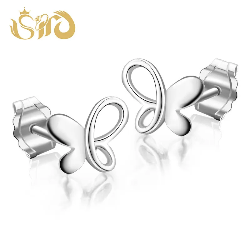 2018 популярные ювелирные изделия полые серебряные серьги бабочки для женщин|silver