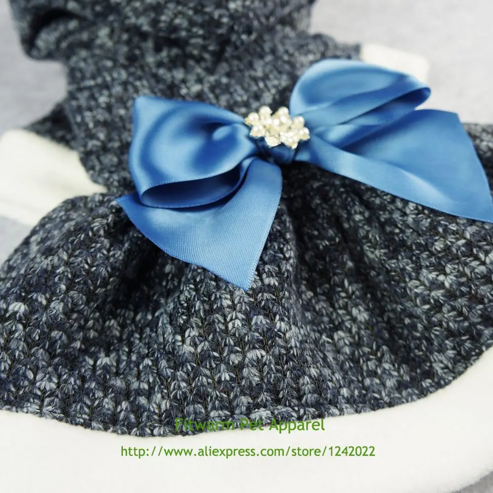 Fitwarm Снежинка вязаная одежда для домашних животных платья собаки пальто с