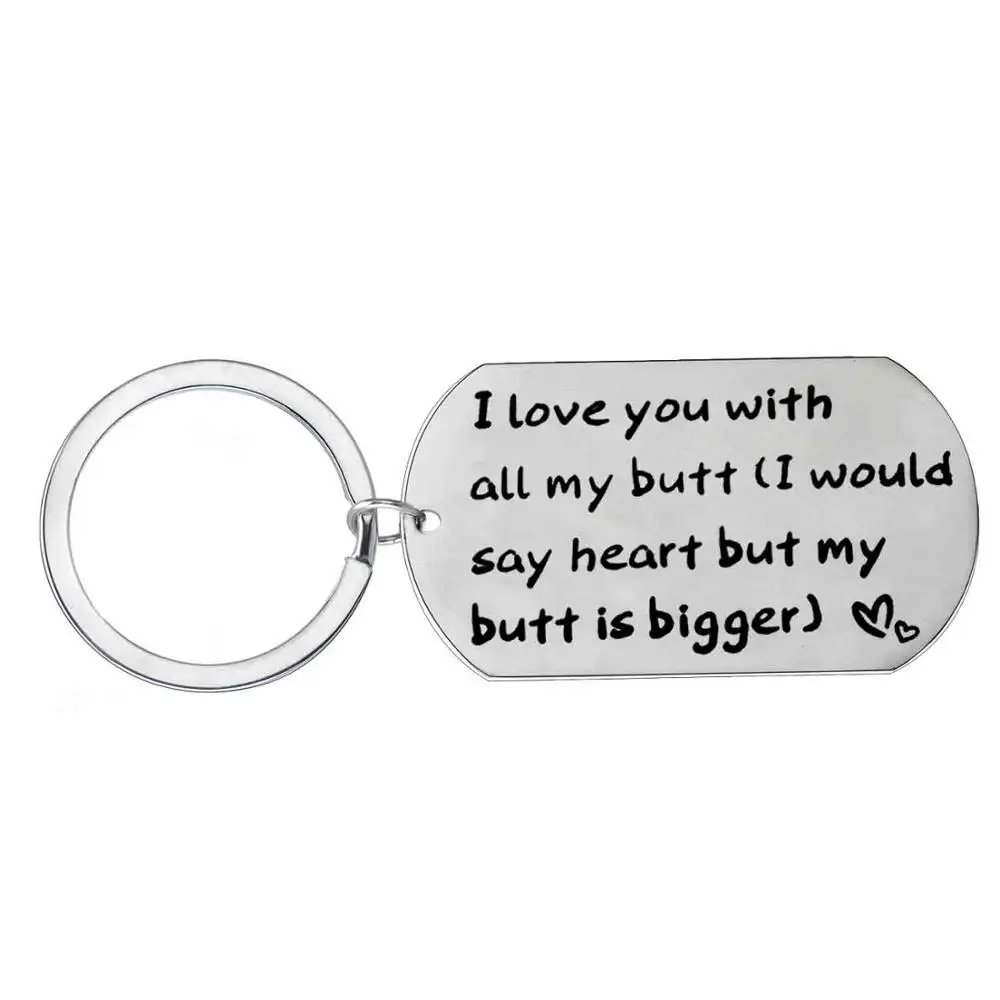 I Love You With Семейная любовь папа мама сын брелок для дочери из нержавеющей стали брелок для мамы, папы, жены, жены, пары Цепочки Кольца Для Ключей подарки - Цвет: I Love You With