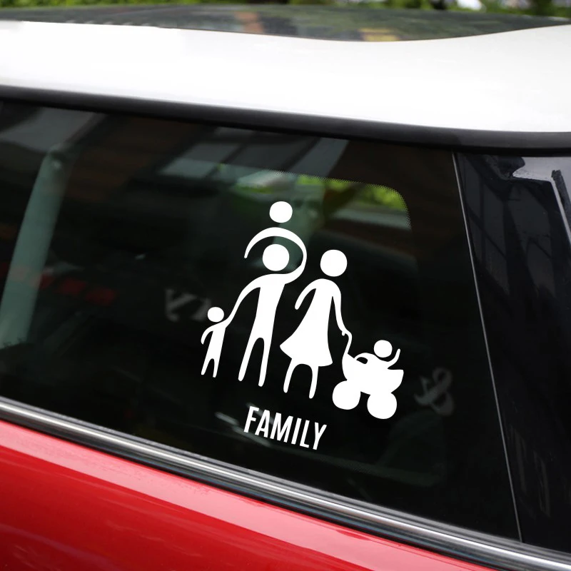 Наклейка He Happy Family автомобильные аксессуары виниловые наклейки и стикеры на окна
