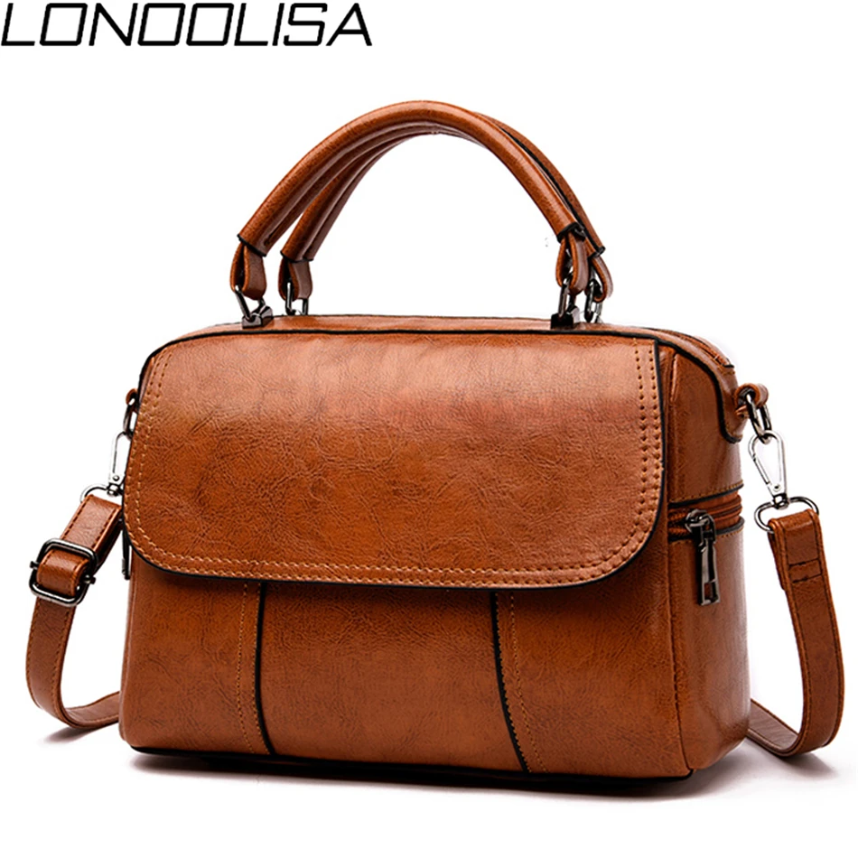 LONOOLISA Sac A Main Femme Oil Wax Роскошные сумочки женские сумки дизайнерские маленькие на