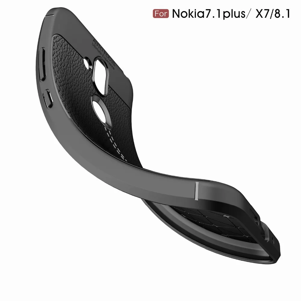 Чехол для Nokia 8 1 чехол 2018 с кожаной текстурой силиконовая Мягкая задняя крышка из