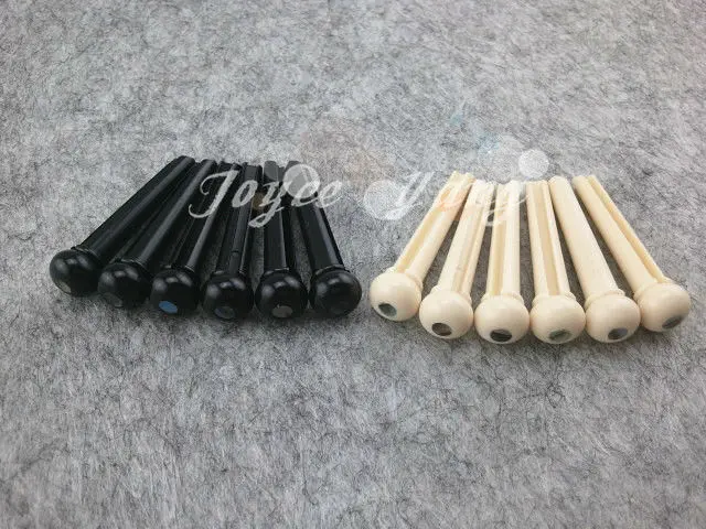 2 Sets of Alice Acoustic Guitar Bridge Pins Ivory/Black With Celluloid Shell Dot Free Shipping Wholesales | Спорт и развлечения