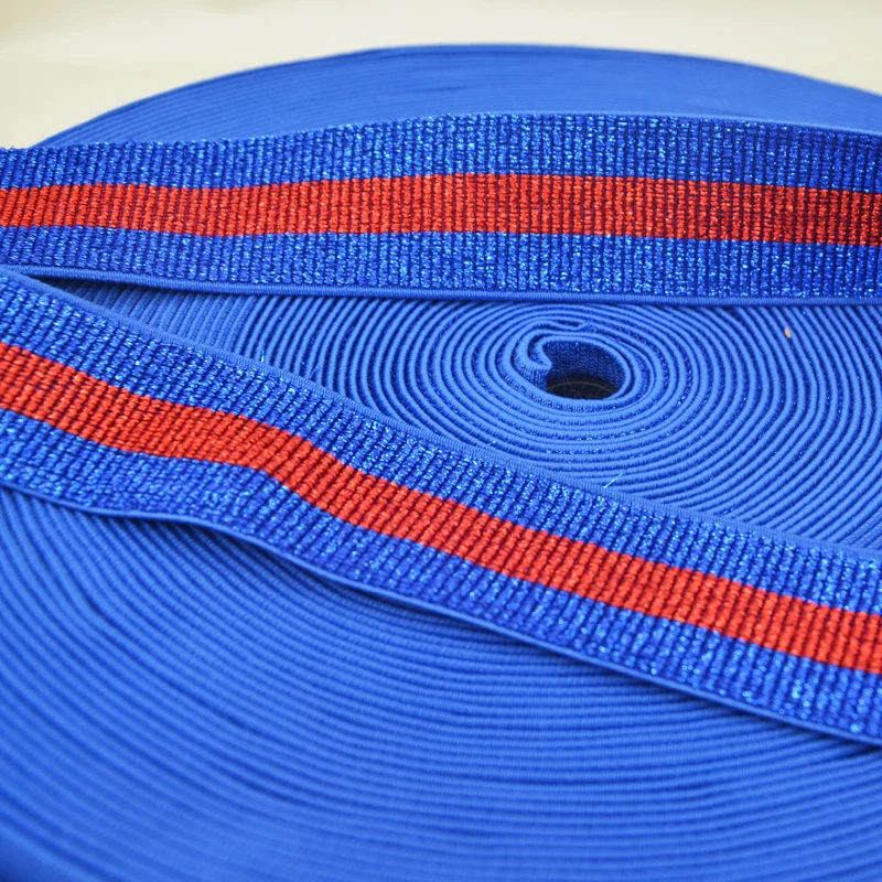 Новая модная лента 4 см блестящая черная/синяя необычная цветная эластичная