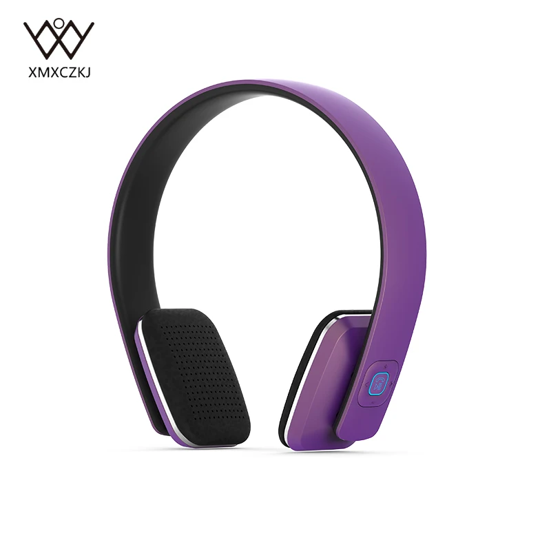 Purple XMXCZKJ Bluetooth Беспроводные наушники с микрофоном/NFC удобные на ухо HIFI Bluetooth v4.0 гарнитура для ПК мобильного телефона - Цвет: Purple