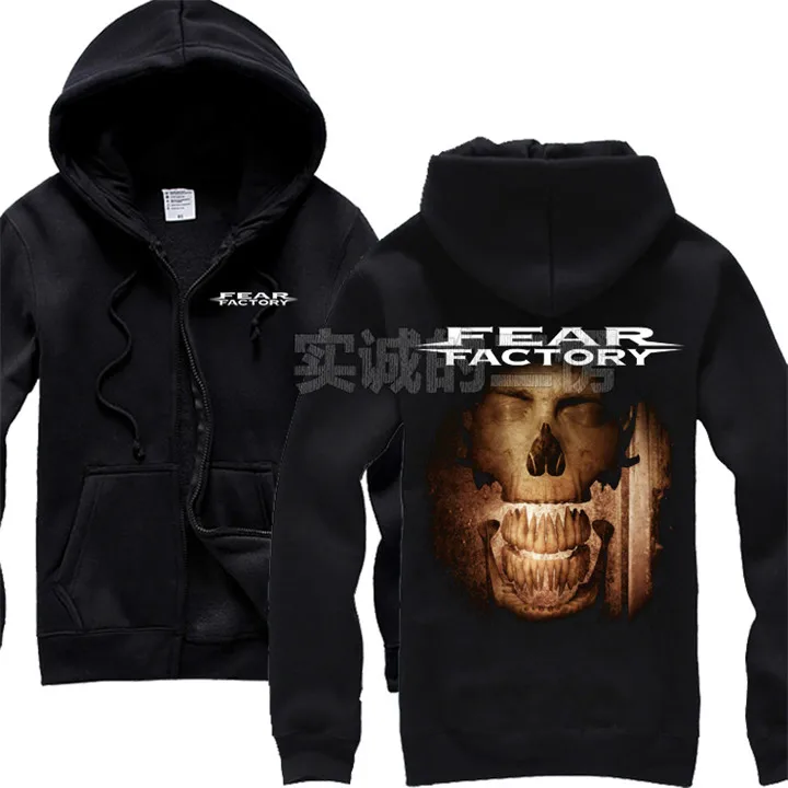 9 видов конструкций верхняя одежда Fear Factory Мягкие теплые хлопковые рок толстовки