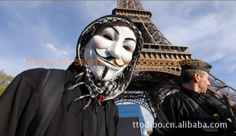 V для Вендетта аноним фильм Guy Fawkes Вендетта маска на Хеллоуин для косплея