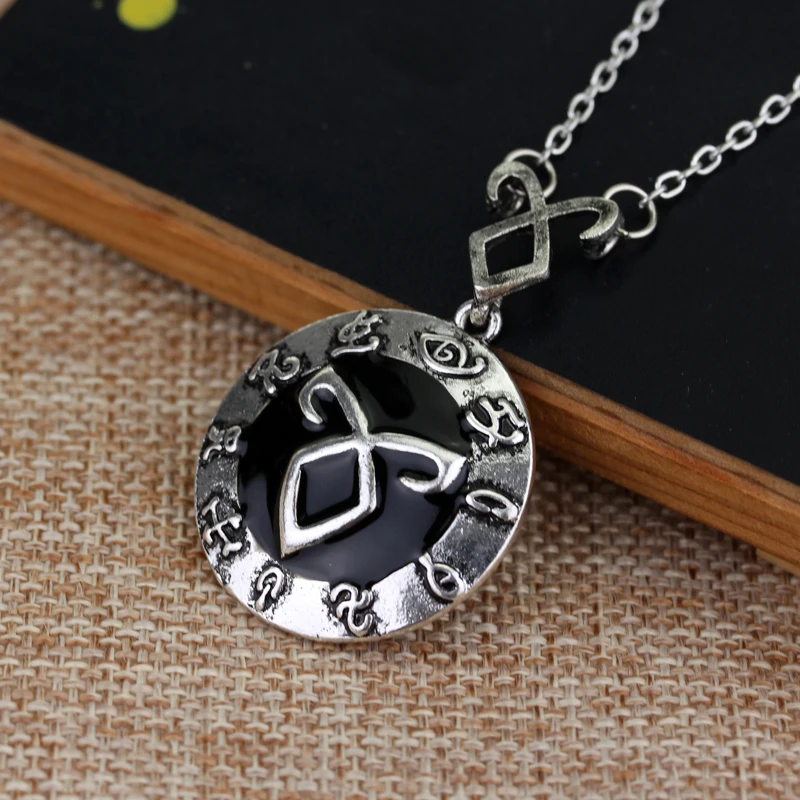 Dongsheng The Mortal Instruments City of ожерелье из костей vintage Angelic Power Runes Shadowhunters подвеска для