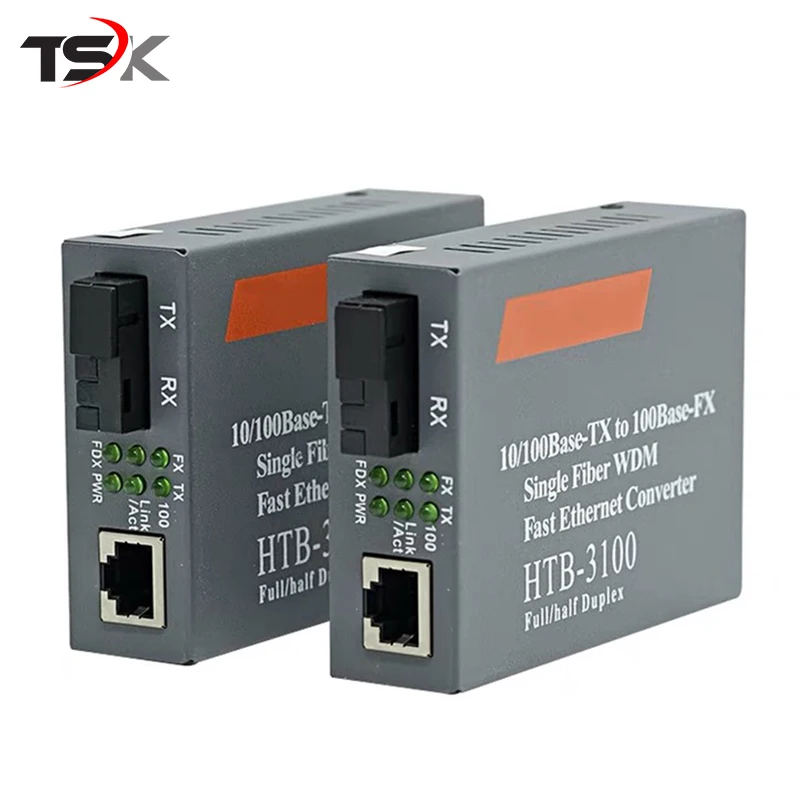 Htb-3100ab волоконно-оптических Media Converter волокно трансивер одиночный конвертер 25 км SC