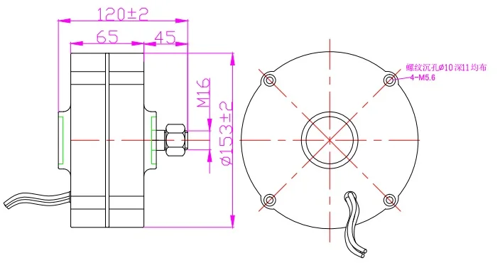 Постоянный магнит постоянного тока 12 В 200 Вт Низкочастотный генератор pmg |