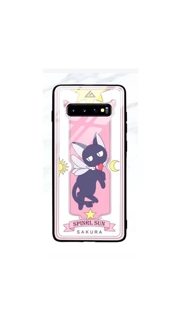 Синий Для samsung S10 Plus S10E Sakura Card Captor закаленное стекло мультфильм аниме силиконовый чехол для samsung galaxy S9/S8 Plus Note 8 9 - Цвет: Синий