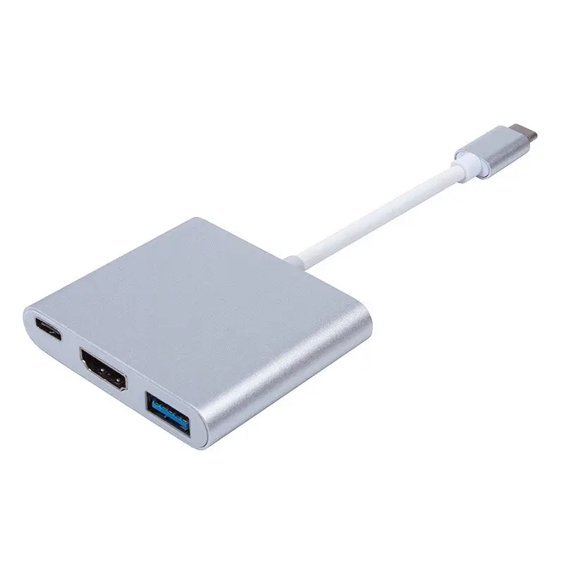 BrankBass 3 in1 USB Type C 3.1 Мужчина К USB3.0/HDMI 4 * 2 К/Тип Женский Адаптер Зарядного Устройства