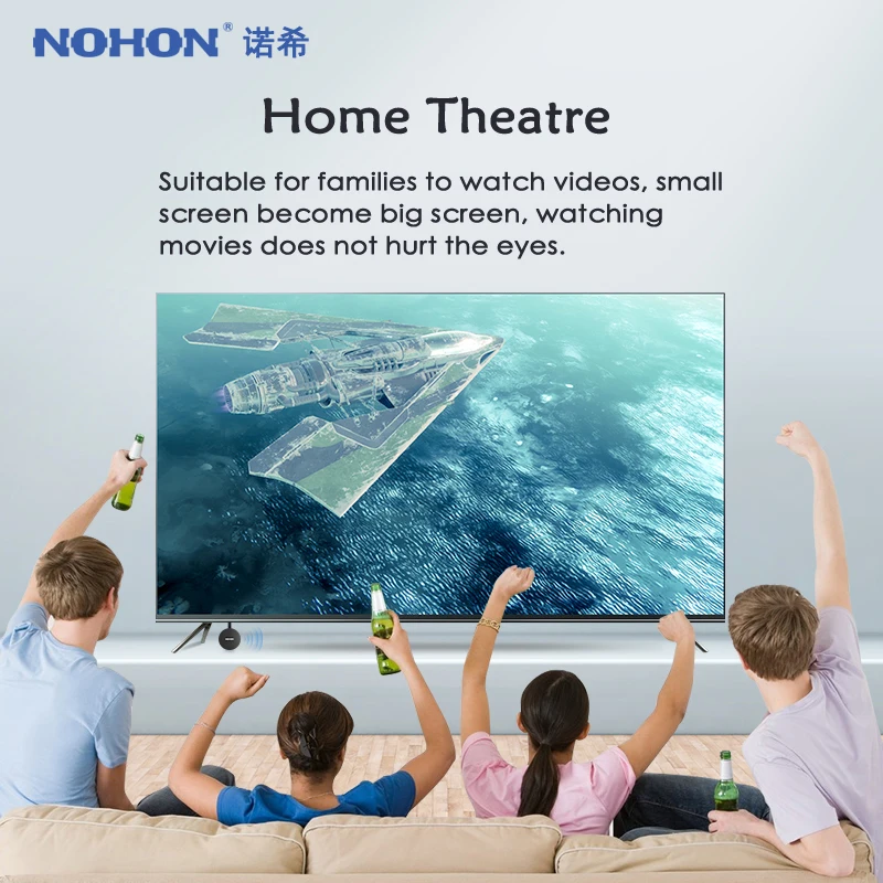 NOHON HDMI приемник для iPhone 8 X iPad samsung huawei Xiaomi беспроводной дисплей LAN 5 ГГц антенный адаптер домашний кинотеатр образование