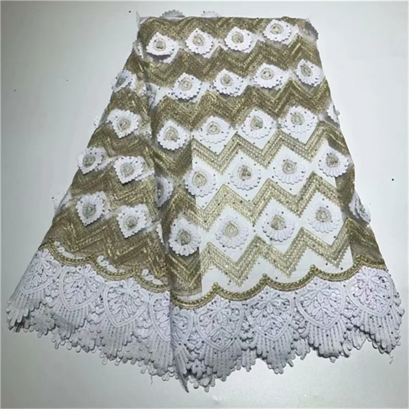 New Design African French Lace Fabric 2019 High Quality Nigerian Blue Net Handmade With Nice Big Stones For Women | Дом и сад