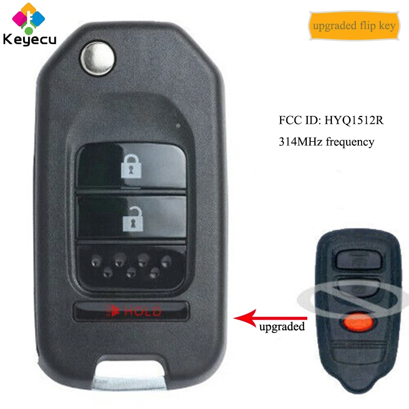 Брелок KEYECU для Honda Passport 1998 2002 улучшенный БЕСКЛЮЧЕВОЙ передатчик сигнализации с 3