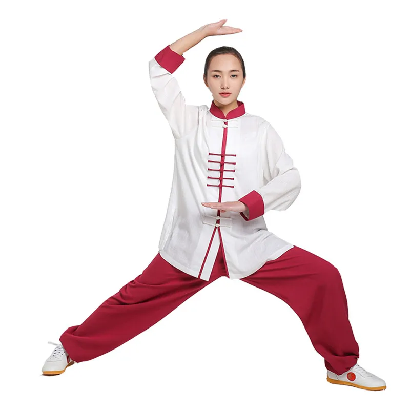 Новый дизайн разноцветная Униформа Tai Chi с длинным рукавом костюм кунгфу одежда