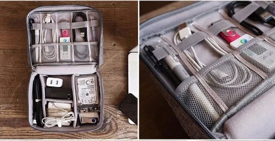 Многофункциональный Оксфорд цифровые пакеты USB кабель для передачи данных гарнитура зарядное устройство U диск защитная коробка Отделка сумки