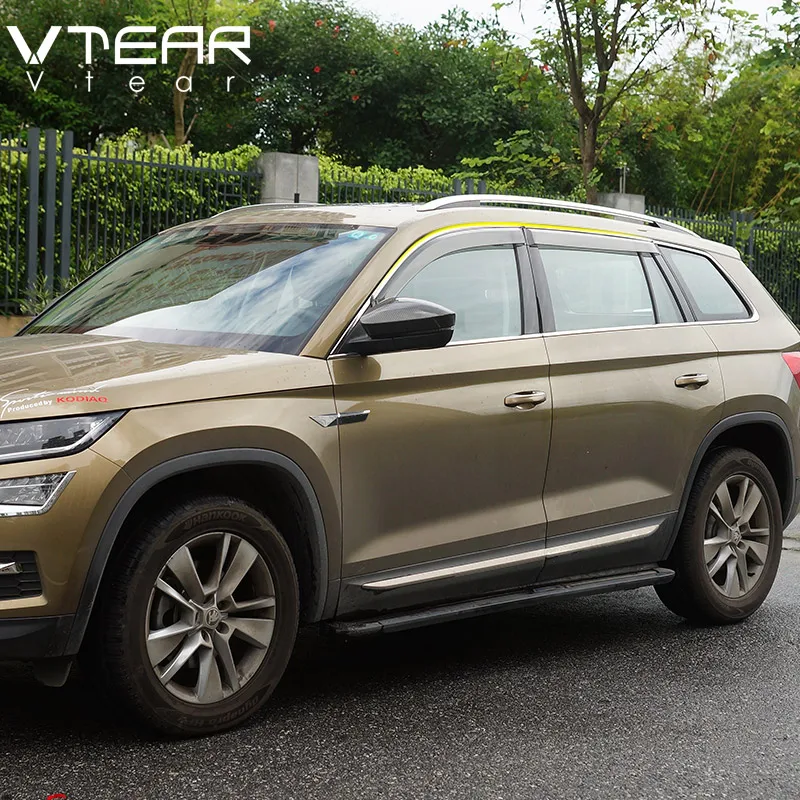 Vtear для Skoda Kodiaq шкода кодиак ветровики на окна автомобиля аксессуары для автомобиля, защита от дождя, окно, козырек, дефлекторы, тент, отделка, внешняя, авто-Стайлинг, защита от солнца, дождь
