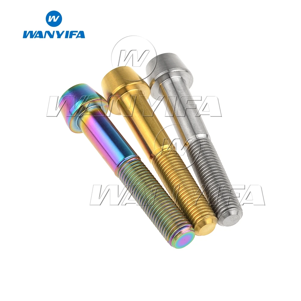 Титановый &quotWanyifa&quot Болт M10x55: 60 70 80 85 100 мм конусности головки винта для поездок на