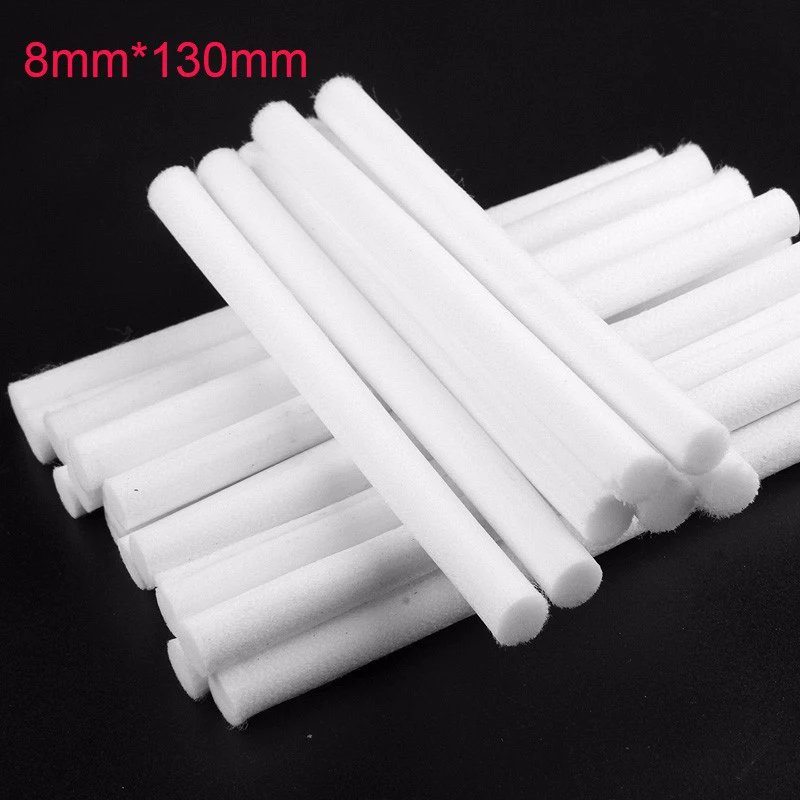 12 Pieces 8mm*130mm Humidifiers Filters Cotton Swab for USB Air Ultrasonic Humidifier Aroma Diffuser Replace Parts Can Be Cut | Бытовая