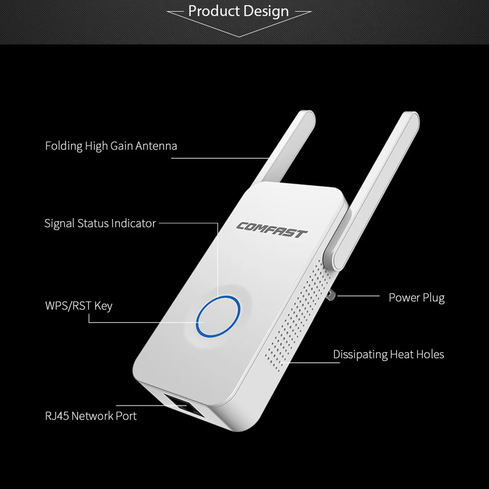 Беспроводной Wi-Fi ретранслятор с 5 8G внешней антенной 1200 м беспроводной релейный