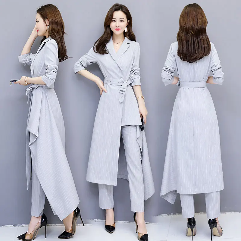 Модный женский Асимметричный топ с отложным воротником и длинным рукавом