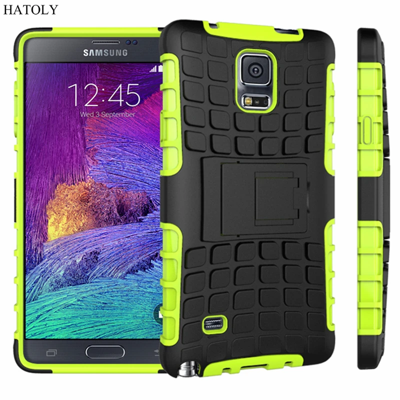 For Cover Samsung Galaxy Note 4 Case Armor Rubber Silicon Phone for N910c < |